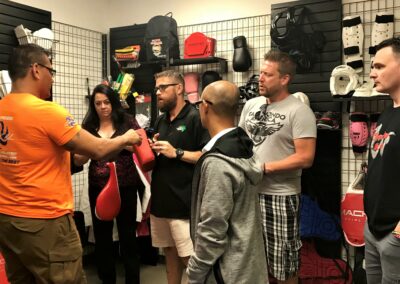 Taekwondo America checking out Macho gear